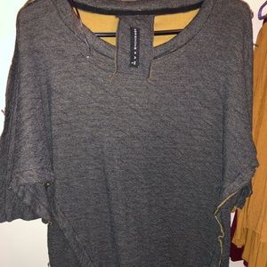 Boho long, short sleeve sweater
